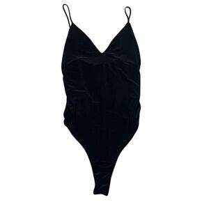 Lorette Bodysuit Black Stretch Bodycon Size Small